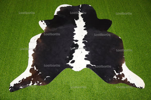 Tricolor Large (5 X 5.6 ft.) Exact As Photo Cowhide Area RUG | 100% Natural Cowhide Rug | Genuine Hair-on Cowhide Leather Rug | C701