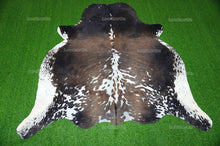 Charger l&#39;image dans la visionneuse de la galerie, Tricolor XLARGE (5.9 X 6 ft.) Exact As Photo Cowhide Rug | 100% Natural Cowhide Area Rug | Real Hair-on Leather Cowhide Rug | C706
