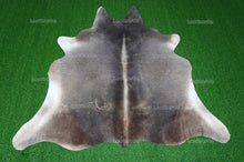 Load image into Gallery viewer, Gray White Medium (5 X 5 ft.) Exact As Photo Cowhide RUG | 100% Natural Cowhide Area Rug | Genuine Hair-on Cowhide Leather Rug | C732
