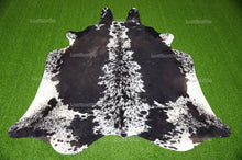 Load image into Gallery viewer, Tricolor XLARGE (6 X 6 ft.) Exact As Photo Cowhide Rug | 100% Natural Cowhide Area Rug | Real Hair-on Leather Cowhide Rug | C742

