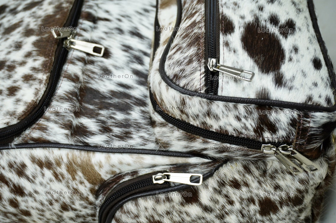 Large!! Natural Cowhide Backpack | 100% Real Hair On Cowhide Leather Backpack | Cowhide Shoulder Bag | Hair on Leather Backpack | BP71