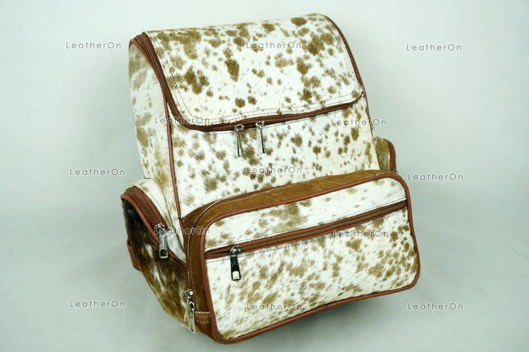 Large!! Natural Cowhide Backpack | 100% Real Hair On Cowhide Leather Backpack | Cowhide Shoulder Bag | Hair on Leather Backpack | BP72