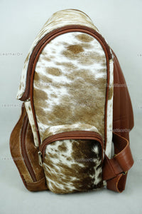 Large!! Natural Cowhide Backpack | 100% Real Hair On Cowhide Leather Backpack | Cowhide Shoulder Bag | Hair on Leather Backpack | BP72