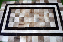 Load image into Gallery viewer, HANDMADE 100% Natural COWHIDE RUG (3 X 5 ft.) | Patchwork Hair on Cowhide Leather Area Rug | Exact as Photo | PR144
