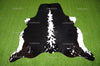 Black White Medium (4.8 X 5 ft.) Exact As Photo Cowhide RUG | 100% Natural Cowhide Area Rug | Genuine Hair-on Cowhide Leather Rug | C813