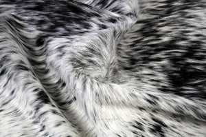 Black White Small (4 X 4 ft.) Exact As Photo Cowhide Area Rug | 100% Natural Cowhide Rug | Real Hair-on Leather Cowhide Rug | C831