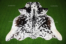 Load image into Gallery viewer, Tricolor Cowhide (5 X 5 ft.) Medium Size Exact As Photo Cowhide RUG | 100% Natural Cowhide Rug | Real Hair-on Cowhide Leather Rug | C849
