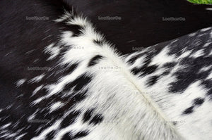 Black White Small (5 X 4 ft.) Exact As Photo Cowhide Rug | 100% Natural Cowhide Area Rug | Real Hair-on Leather Cowhide Rug | C802