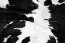 Load image into Gallery viewer, Black White Medium (5 X 5 ft.) Exact As Photo Cowhide RUG | 100% Natural Cowhide Area Rug | Genuine Hair-on Cowhide Leather Rug | C811
