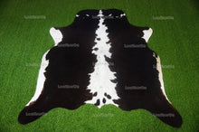 Load image into Gallery viewer, Black White Medium (5 X 5 ft.) Exact As Photo Cowhide RUG | 100% Natural Cowhide Area Rug | Genuine Hair-on Cowhide Leather Rug | C823
