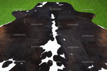 Load image into Gallery viewer, Tricolor Large (5.2 X 5.5 ft.) Exact As Photo Cowhide Area RUG | 100% Natural Cowhide Rug | Genuine Hair-on Cowhide Leather Rug | C828
