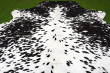 Load image into Gallery viewer, Black White XLARGE (5.7 X 6 ft.) Exact As Photo Cowhide Rug | 100% Natural Cowhide Area Rug | Real Hair-on Leather Cowhide Rug | C839
