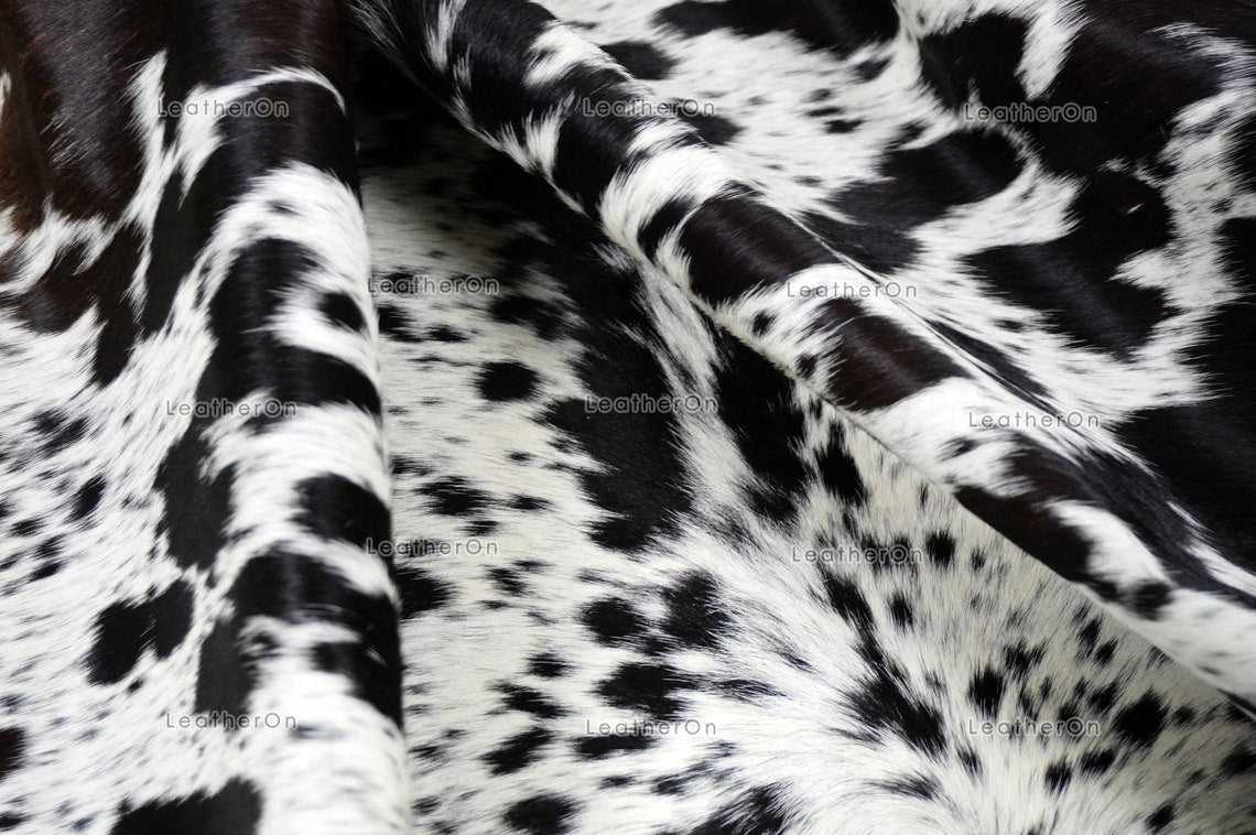Tricolor Cowhide (5 X 5 ft.) Medium Size Exact As Photo Cowhide RUG | 100% Natural Cowhide Rug | Real Hair-on Cowhide Leather Rug | C849