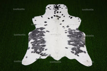 Load image into Gallery viewer, Gray White Small (4 X 3.5 ft.) Exact As Photo Cowhide Rug | 100% Natural Cowhide Area Rug | Real Hair-on Leather Cowhide Rug | C864
