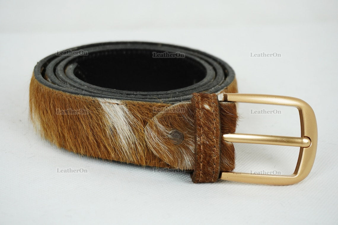 Genuine COWHIDE BELTS with Full Grain Leather Backside | Unisex 100% N