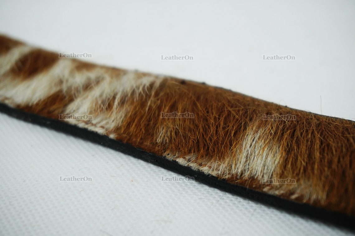 Genuine COWHIDE BELTS with Full Grain Leather Backside | Unisex 100% Natural Cow hide Belts | REAL Hair on Leather Belts | BLT16
