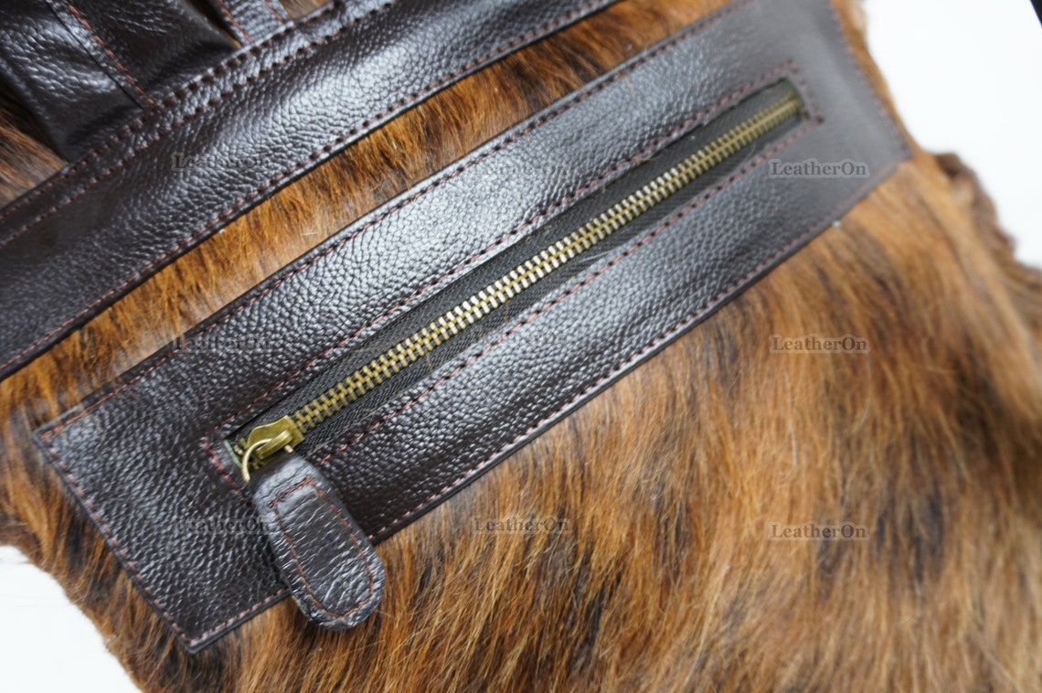 Cowhide Backpack | Real Hair On Cowhide Leather Backpack | Cowhide Diaper Bag | Cowhide School Bag | Cowhide Backpack with Key Lock | BP104