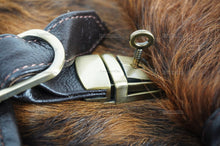 Load image into Gallery viewer, Cowhide Backpack | Real Hair On Cowhide Leather Backpack | Cowhide Diaper Bag | Cowhide School Bag | Cowhide Backpack with Key Lock | BP104
