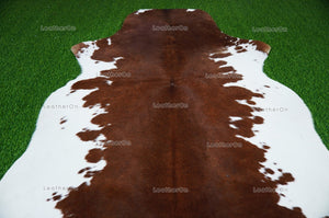Brown White Small (5 X 4 ft.) Exact As Photo Cowhide Rug | 100% Natural Cowhide Area Rug | Real Hair-on Leather Cowhide Rug | C863
