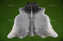 Load image into Gallery viewer, Gray Cowhide (5 X 5 ft.) Medium Size Exact As Photo Cowhide RUG | 100% Natural Cowhide Rug | Real Hair-on Cowhide Leather Rug | C865
