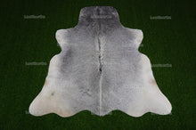 Load image into Gallery viewer, Gray White Small (4.5 X 4.5 ft.) Exact As Photo Cowhide Rug | 100% Natural Cowhide Area Rug | Real Hair-on Leather Cowhide Rug | C867
