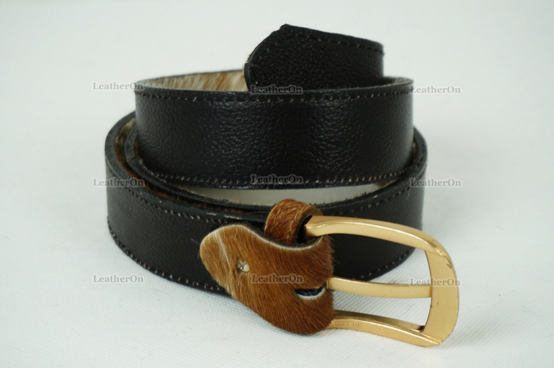 Genuine COWHIDE BELTS with Full Grain Leather Backside | Unisex 100% N