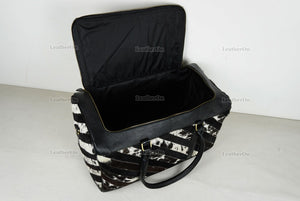 Large Duffel Bag!! Cowhide Patchwork Duffel Bag | Hair-On-Leather Travel Bag | Cow Skin Luggage Bag | Handmade Cowhide Duffel Bag | DB101
