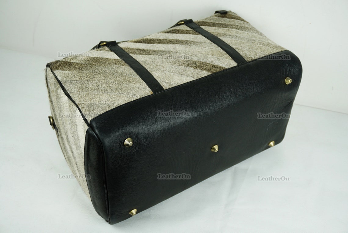 Large Duffel Bag!! Cowhide Patchwork Duffel Bag | Hair-On-Leather Travel Bag | Cow Skin Luggage Bag | Handmade Cowhide Duffel Bag | DB102