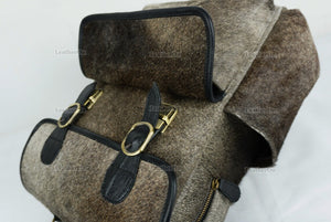 Cowhide Backpack | 100% Real Hair On Cowhide Leather Backpack | Cowhide Diaper Bag | Cowhide School Bag | Handmade Cowhide Backpack | BP102