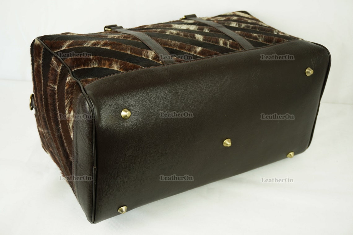 Large Duffel Bag!! Cowhide Patchwork Duffel Bag | Hair-On-Leather Travel Bag | Cow Skin Luggage Bag | Handmade Cowhide Duffel Bag | DB103
