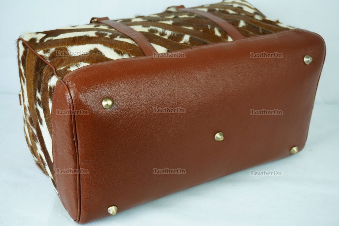 Large Duffel Bag!! Cowhide Patchwork Duffel Bag | Hair-On-Leather Travel Bag | Cow Skin Luggage Bag | Handmade Cowhide Duffel Bag | DB104