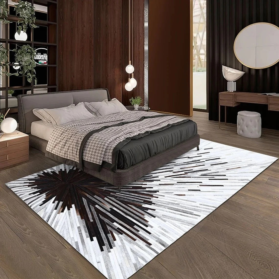 HANDMADE 100% Natural COWHIDE RUG | Patchwork Cowhide Area Rug | Real Cowhide Hallway Runner | Hair on Leather Cowhide Carpet | PR11