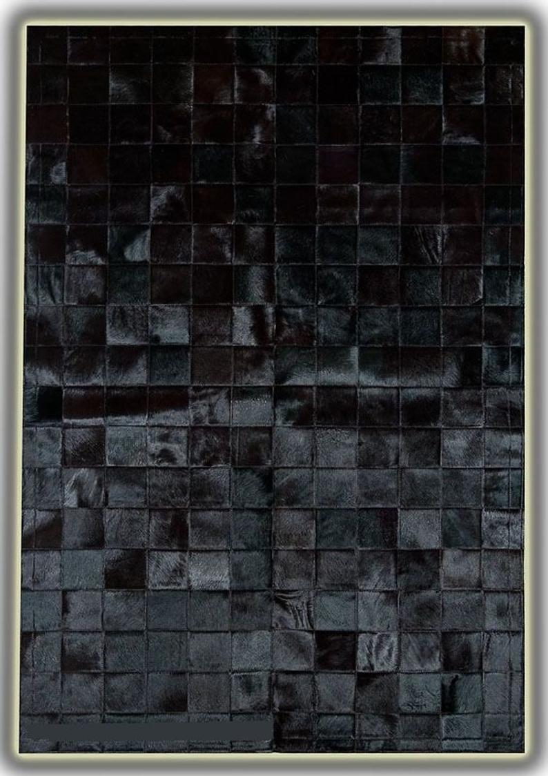 HANDMADE 100% Natural COWHIDE RUG | Patchwork Cowhide Area Rug | Real Cowhide Hallway Runner | Hair on Leather Cowhide Carpet | PR6