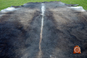 UNIQUE Grey COWHIDE Area Rug 100% Natural Cow Skin Hair-on Leather Rug (5.6 X 5 ft) - Same As Picture