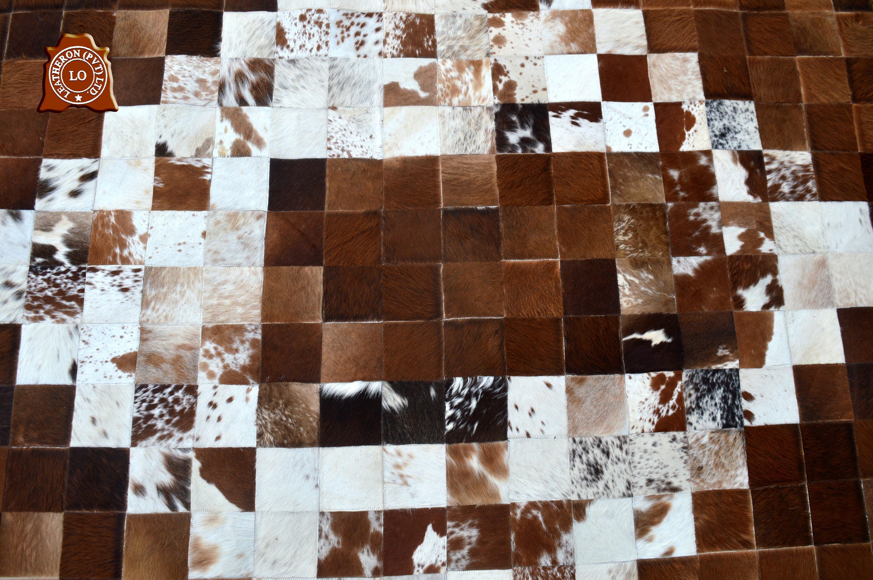 Exact As Picture (6 X 4 ft.) HANDMADE 100% Natural COWHIDE RUG | Patchwork Cowhide Area Rug | PR32