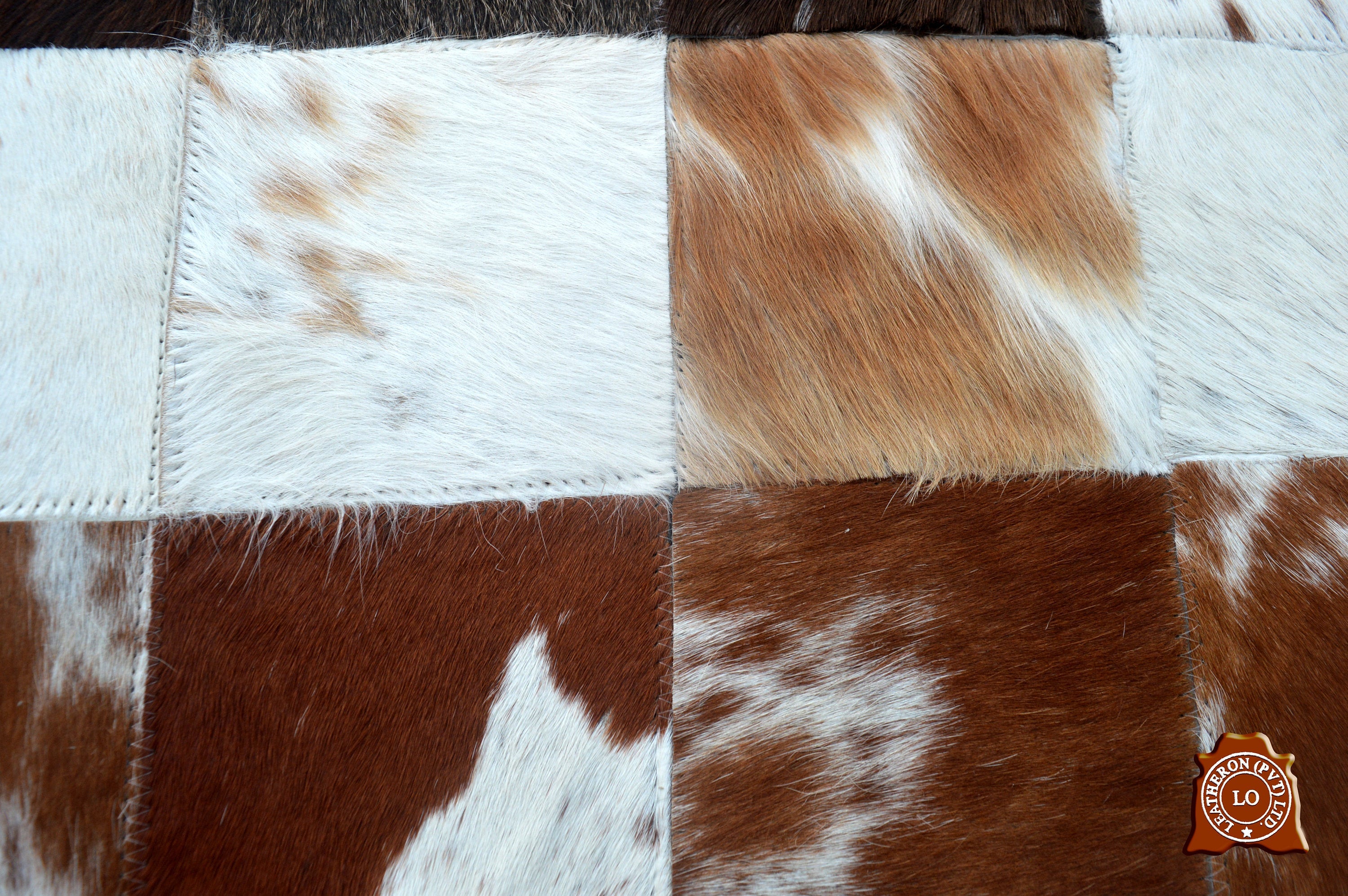Exact As Picture (6 X 4 ft.) HANDMADE 100% Natural COWHIDE RUG | Patchwork Cowhide Area Rug | PR32