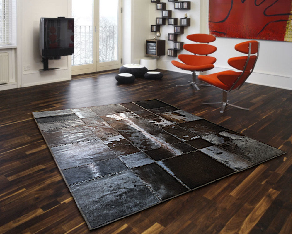 HANDMADE 100% Natural COWHIDE AREA RUG | Custom Size 10x15ft | PR57