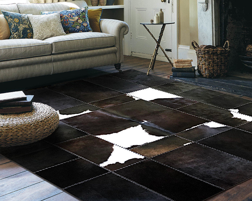 HANDMADE 100% Natural COWHIDE AREA RUG | Custom Size 10x15ft | PR57