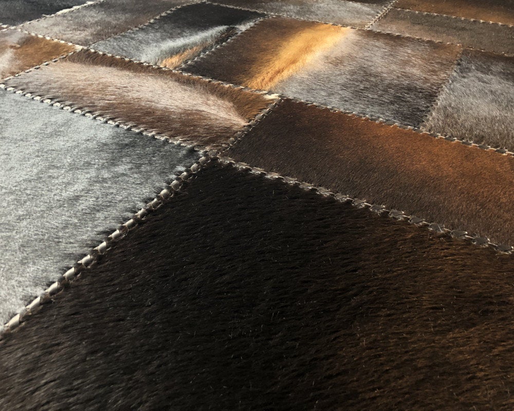 HANDMADE 100% Natural COWHIDE AREA RUG | Custom Size 10x15ft | PR57