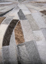 Load image into Gallery viewer, HANDMADE 100% Natural Patchwork Cowhide Area Rug | Hair on Leather Cowhide Carpet | PR96
