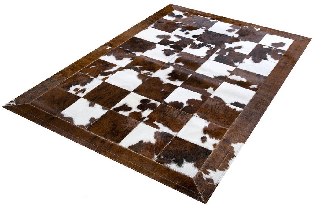 HANDMADE 100% Natural COWHIDE RUG | Patchwork Cowhide Area Rug | Real Cowhide Hallway Runner | Hair on Leather Cowhide Carpet | PR72