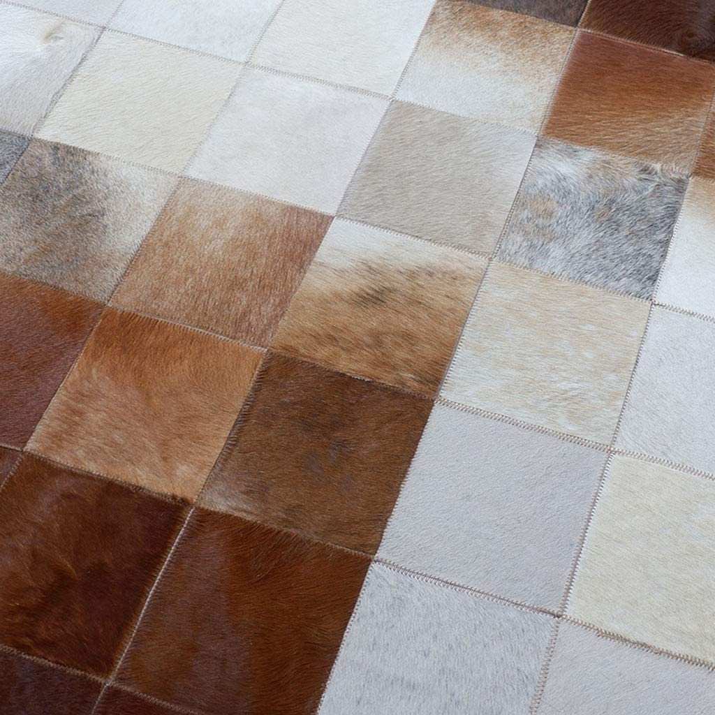 HANDMADE 100% Natural COWHIDE RUG | Patchwork Cowhide Area Rug | Real Cowhide Hallway Runner | Hair on Leather Cowhide Carpet | PR7