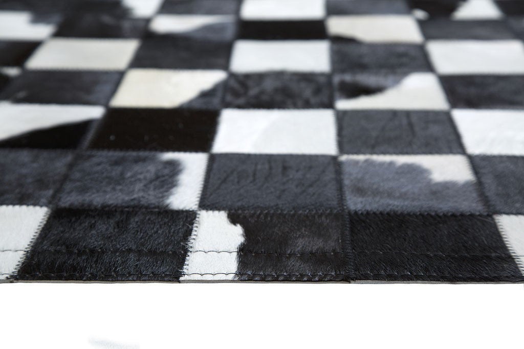 HANDMADE 100% Natural COWHIDE RUG | Patchwork Cowhide Area Rug | Real Cowhide Hallway Runner | Hair on Leather Cowhide Carpet | PR76