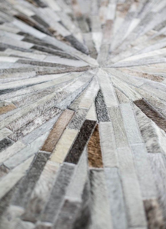 HANDMADE 100% Natural Patchwork Cowhide Area Rug | Hair on Leather Cowhide Carpet | PR96