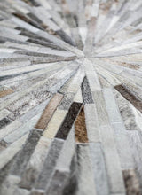 Load image into Gallery viewer, HANDMADE 100% Natural Patchwork Cowhide Area Rug | Hair on Leather Cowhide Carpet | PR96
