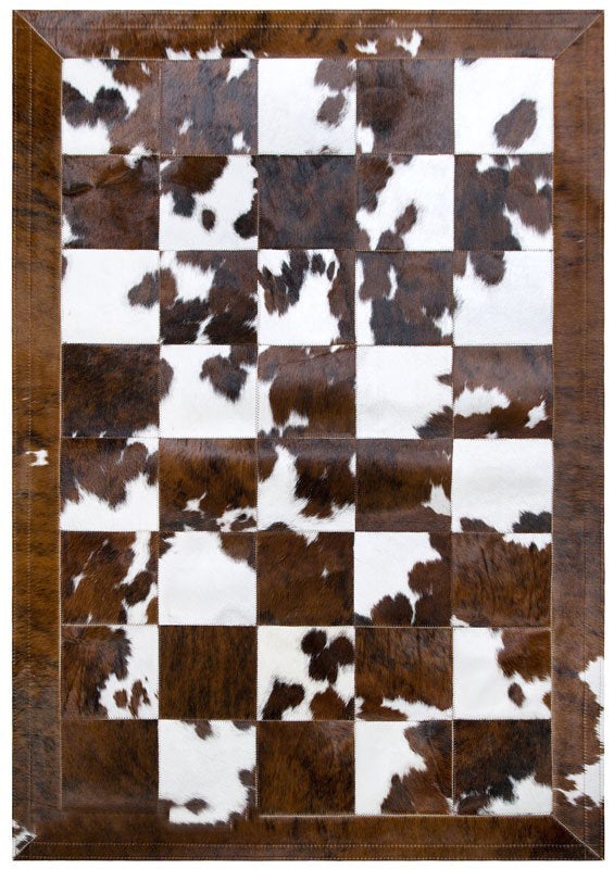 HANDMADE 100% Natural COWHIDE RUG | Patchwork Cowhide Area Rug | Real Cowhide Hallway Runner | Hair on Leather Cowhide Carpet | PR72