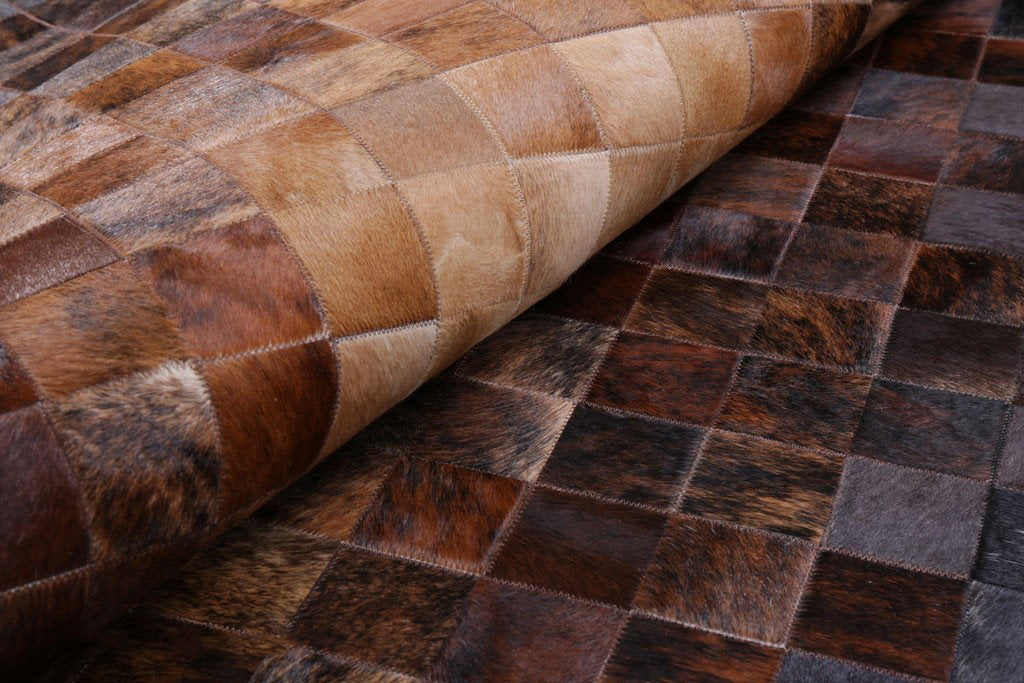 Vintage Classic Ombre Style HANDMADE Natural COWHIDE Patchwork RUG | Real Cowhide Hallway Runner | Hair on Leather Carpet | PR190