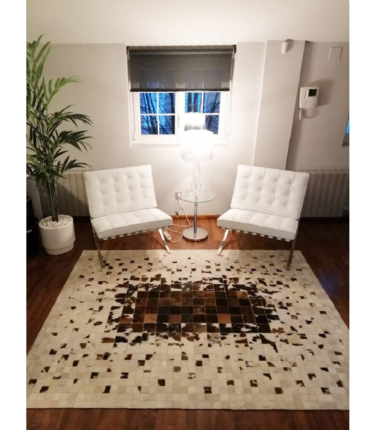 HANDMADE 100% Natural COWHIDE RUG | Patchwork Cowhide Area Rug | Real Cowhide Hallway Runner | Hair on Leather Carpet | PR192