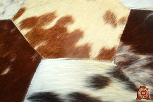 HANDMADE 100% Natural COWHIDE RUG | Patchwork Cowhide Area Rug | Real Cowhide Hallway Runner | Hair on Leather Cowhide Carpet | PR70