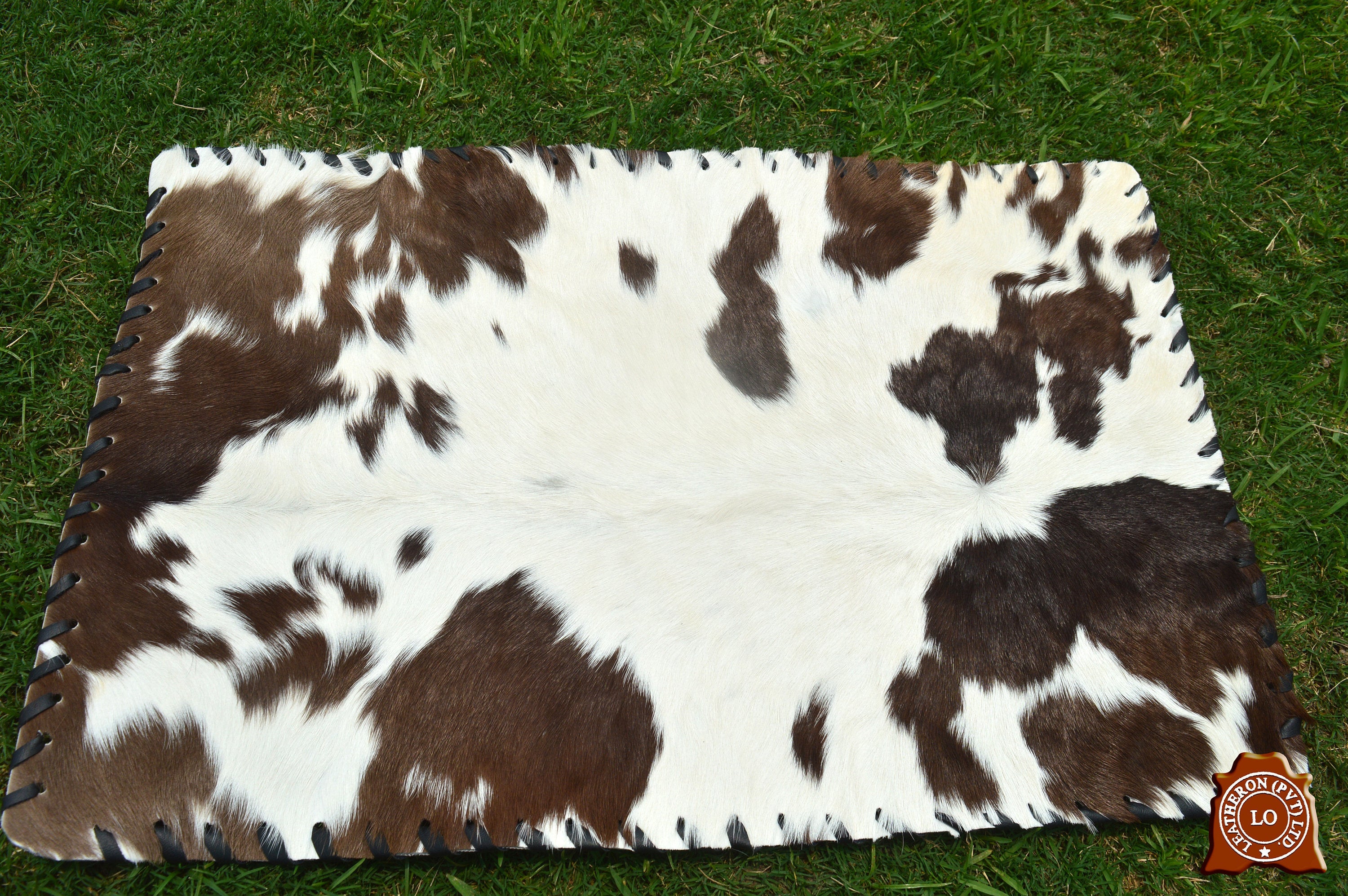 Natural COWHIDE Rectangular Placemats Real Hair on Leather Multi Color Placemats